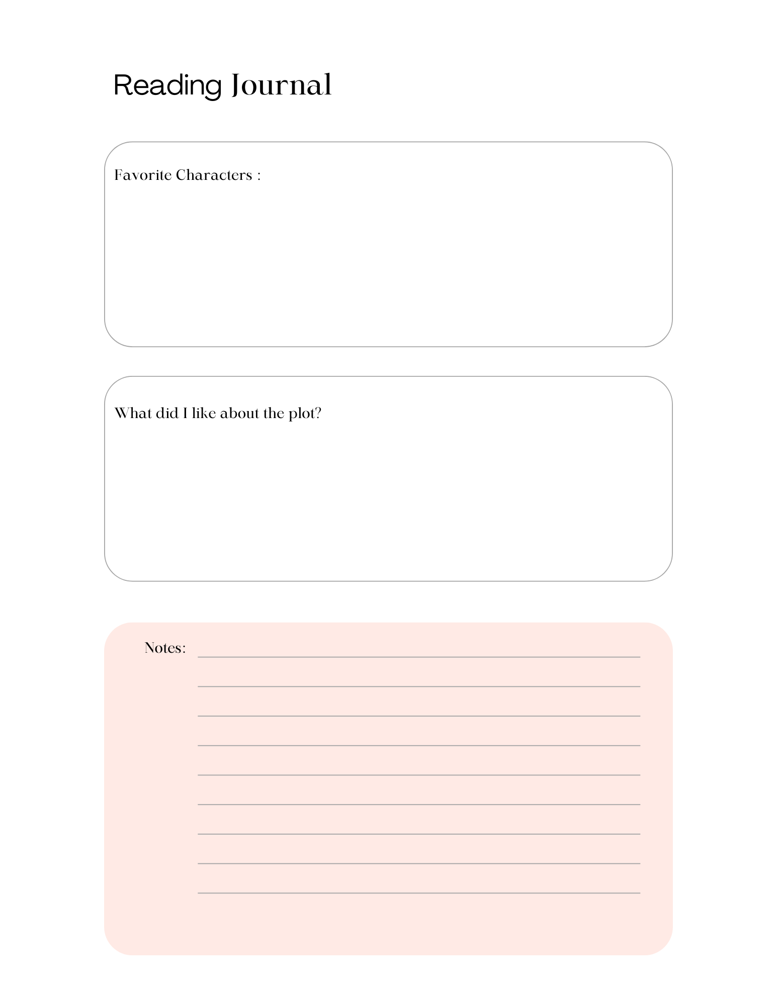 Reading / Book Journal