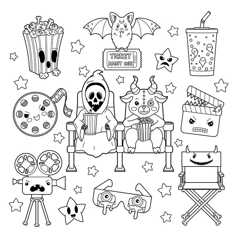 Creepy Cute Goth Coloring Book by: Paperback; 64 pages / English