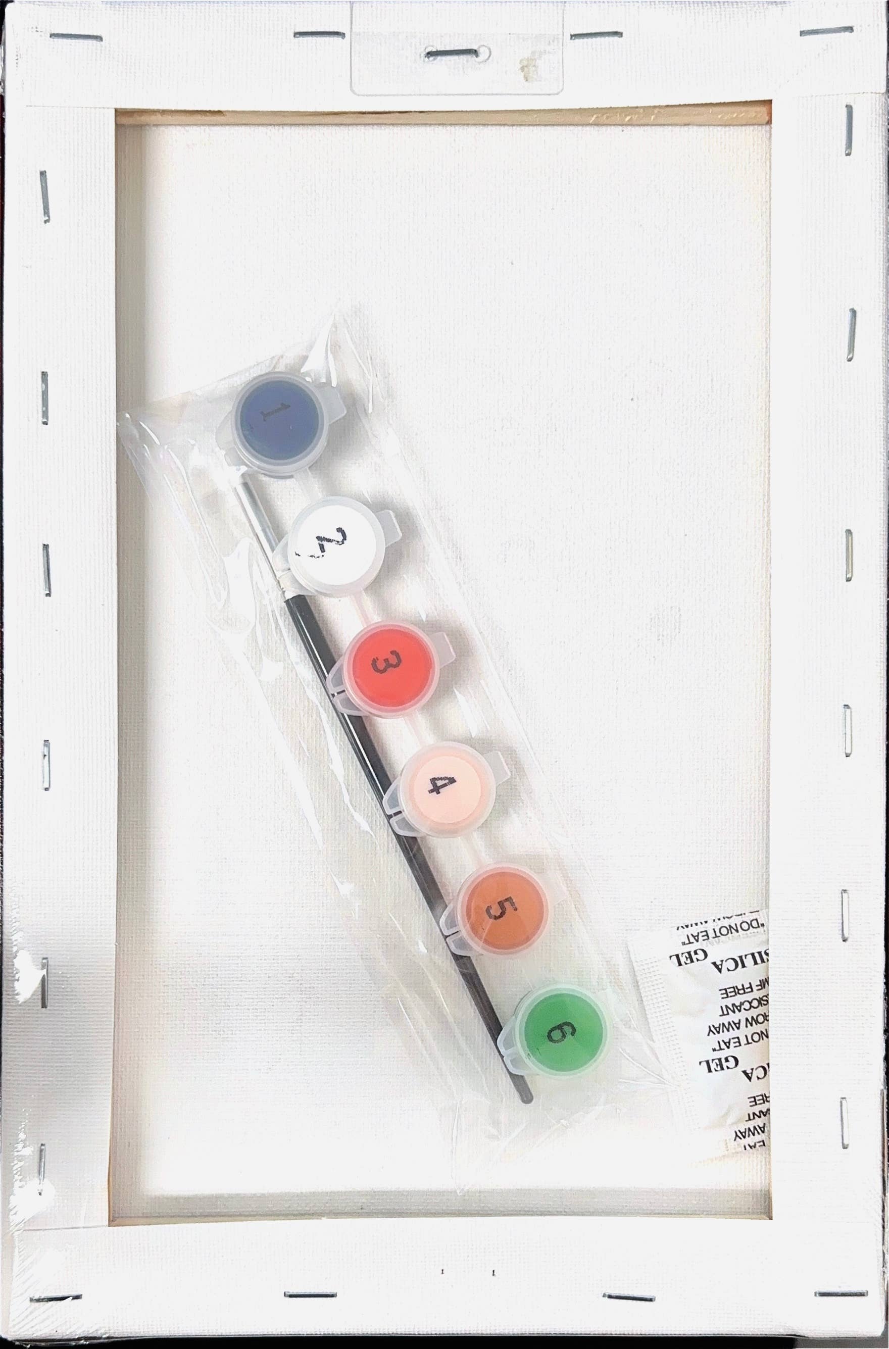Canvas Paint Set, Santa/Chimney, 7.5x11.4x0.67in