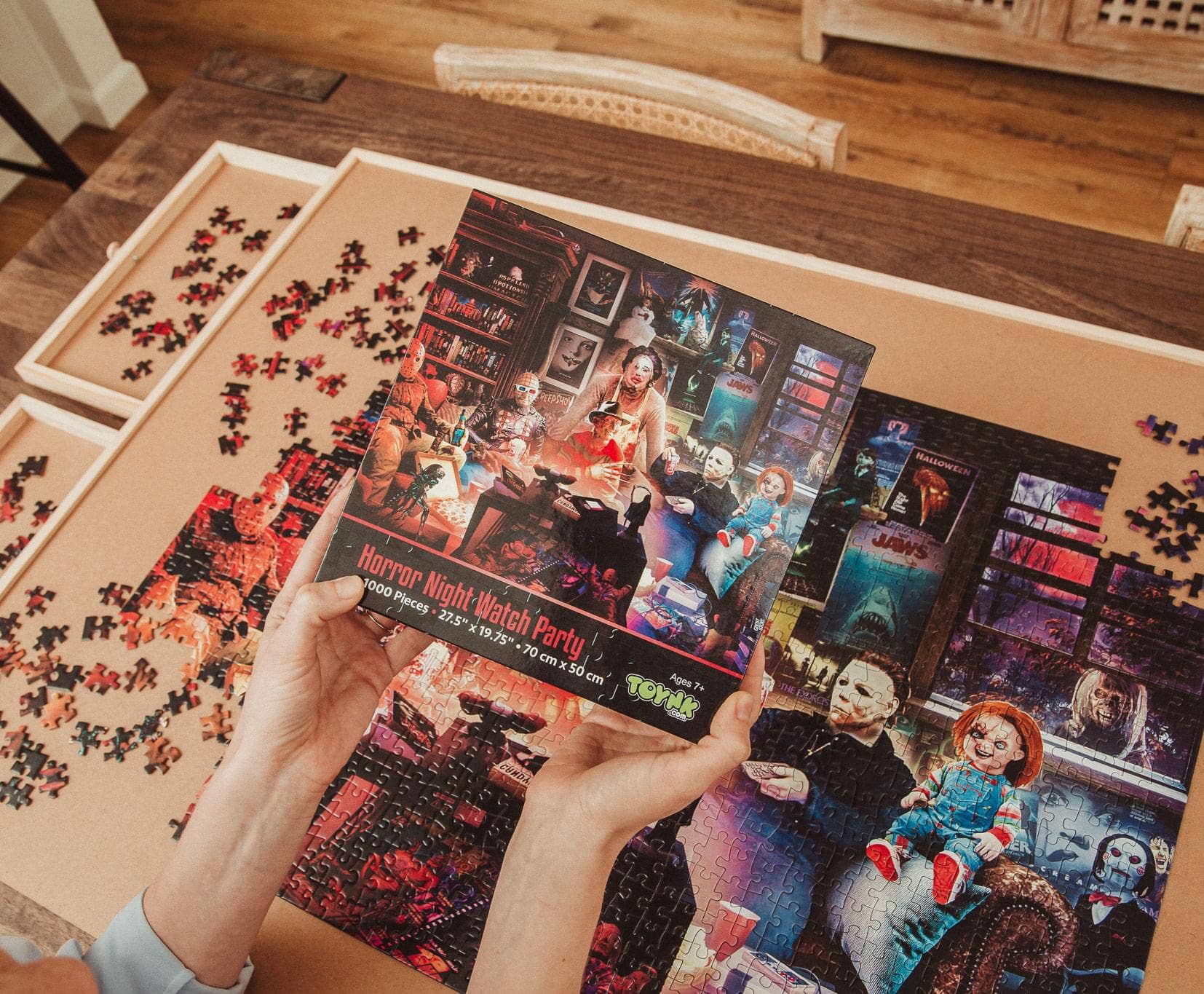 Horror Night Watch Party 1000 Piece Jigsaw Puzzle: None