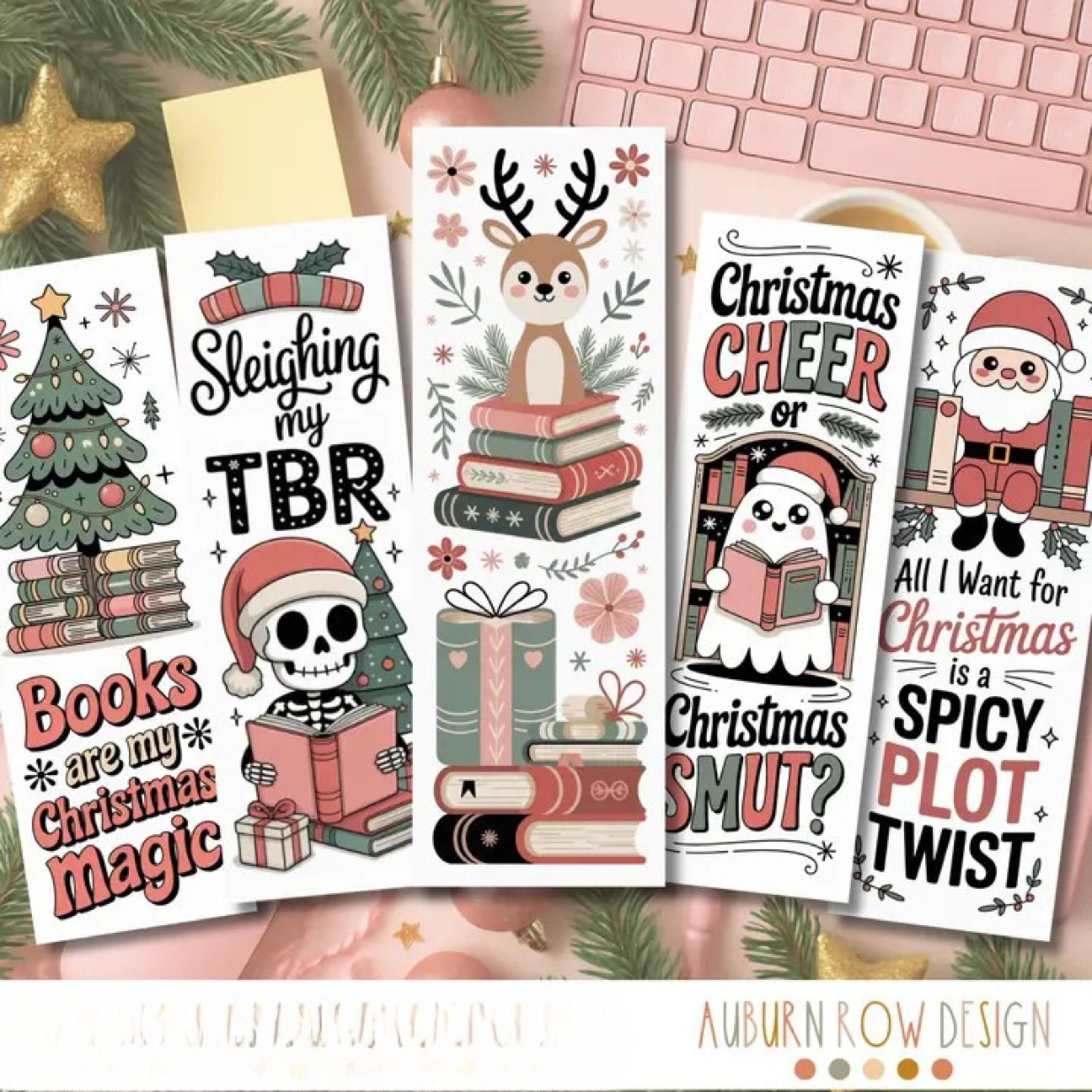 Christmas Smut Bookmarks: Spicy Plot Twist - WITH PACKAGING