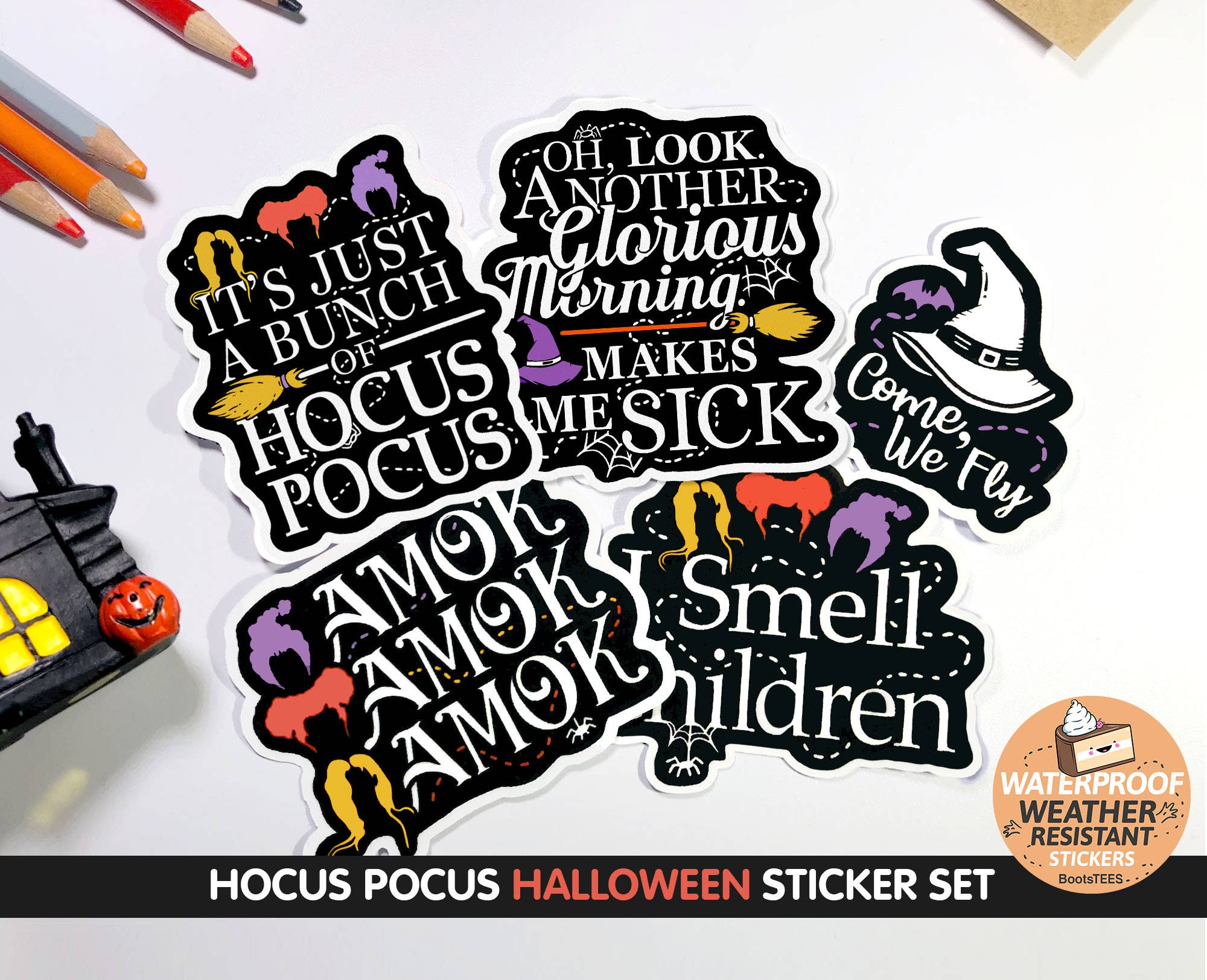 It's Just a Bunch of Hocus Pocus Sticker, 3" Halloween Decal