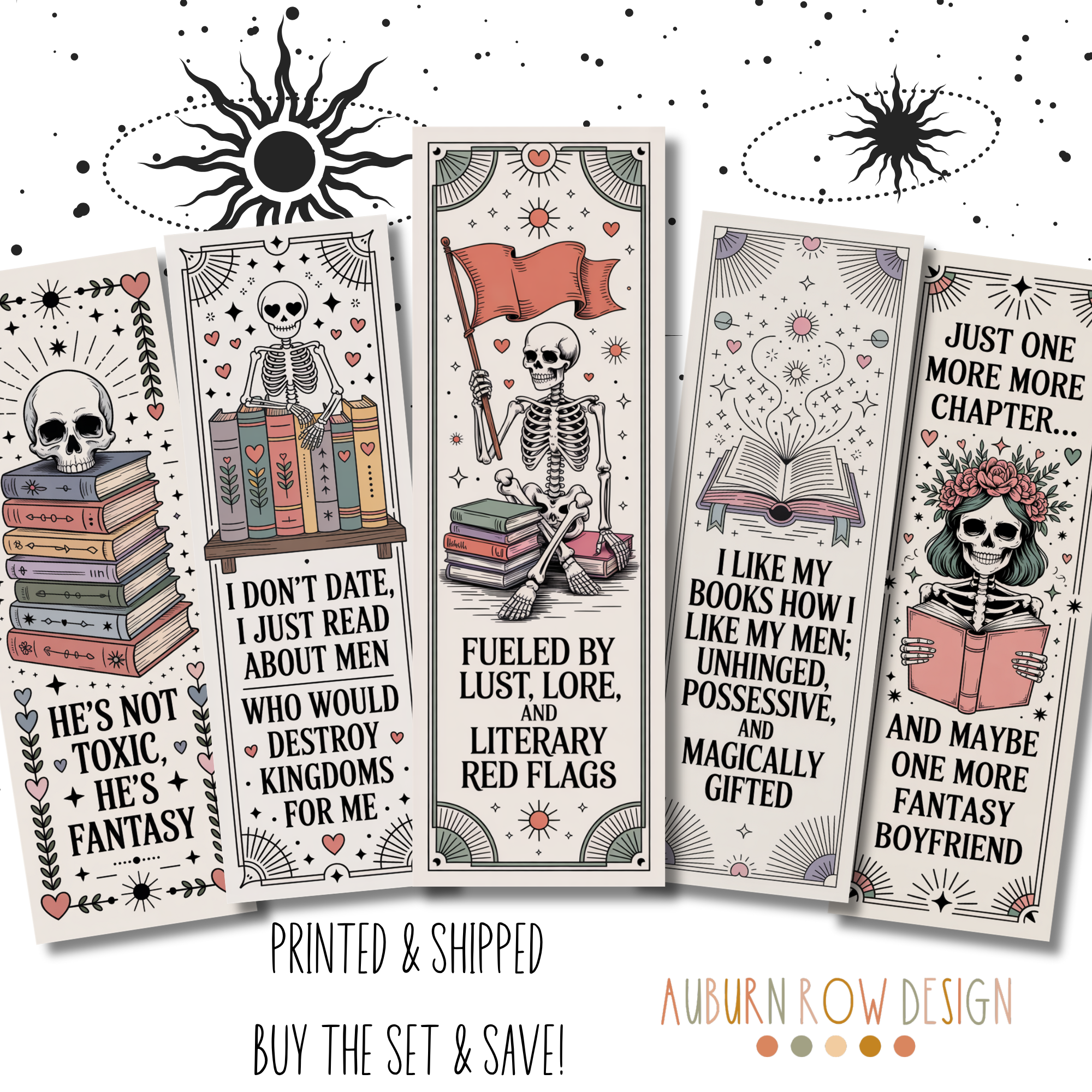 Smut Celestial Bookmark Set or Individual: I Don't Date I Just Read