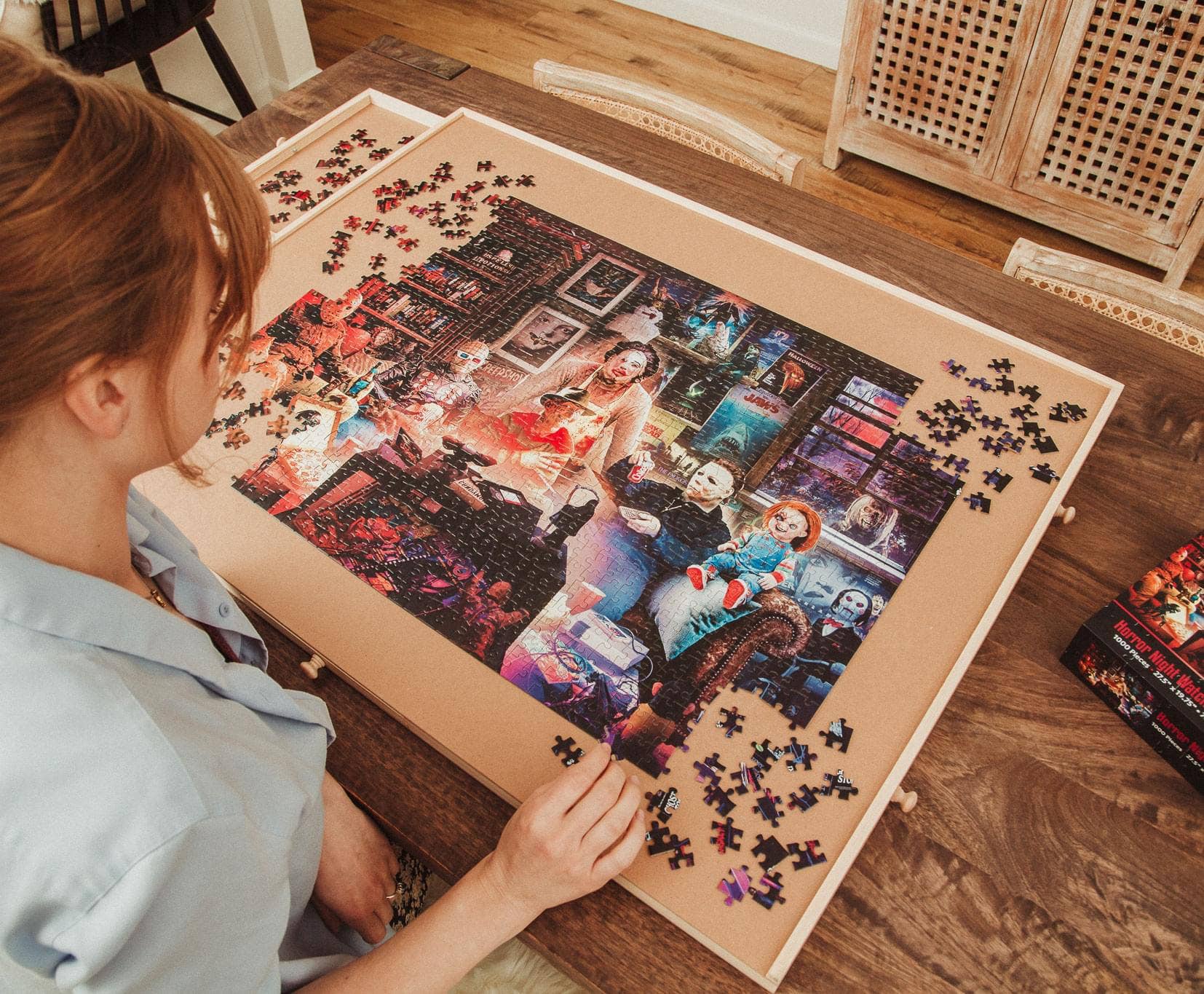 Horror Night Watch Party 1000 Piece Jigsaw Puzzle: None
