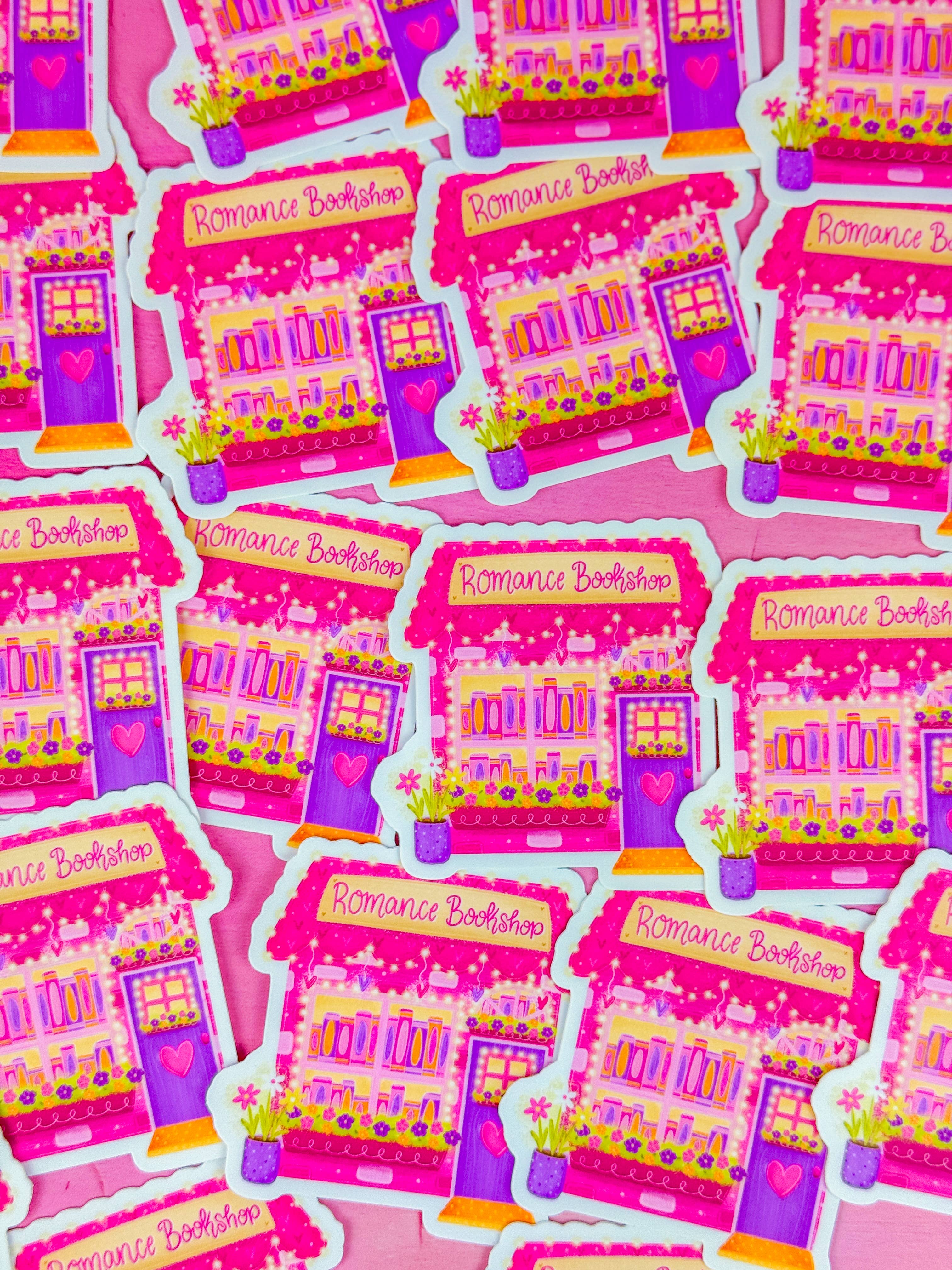 Romance Bookshop at Bookshop Avenue Vinyl Sticker: No Packaging