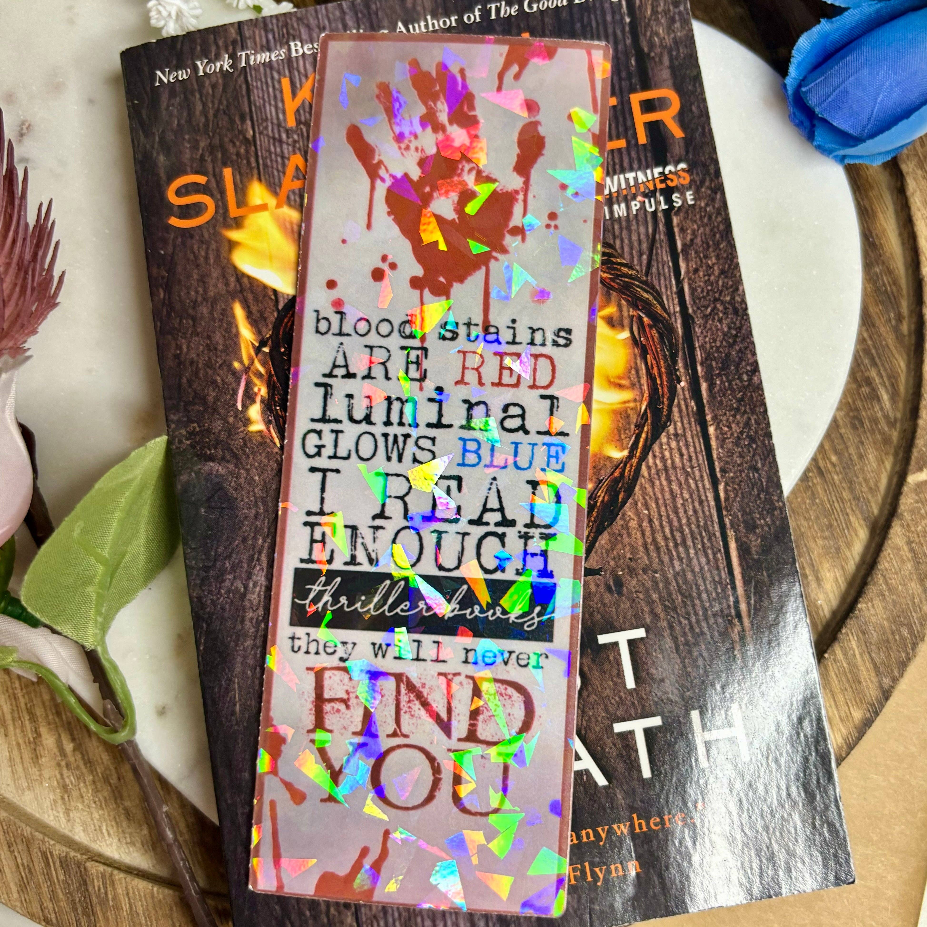 Thriller Books Cardstock Bookmark Bundle: Go away I'm busy reading a thriller / No Tassel