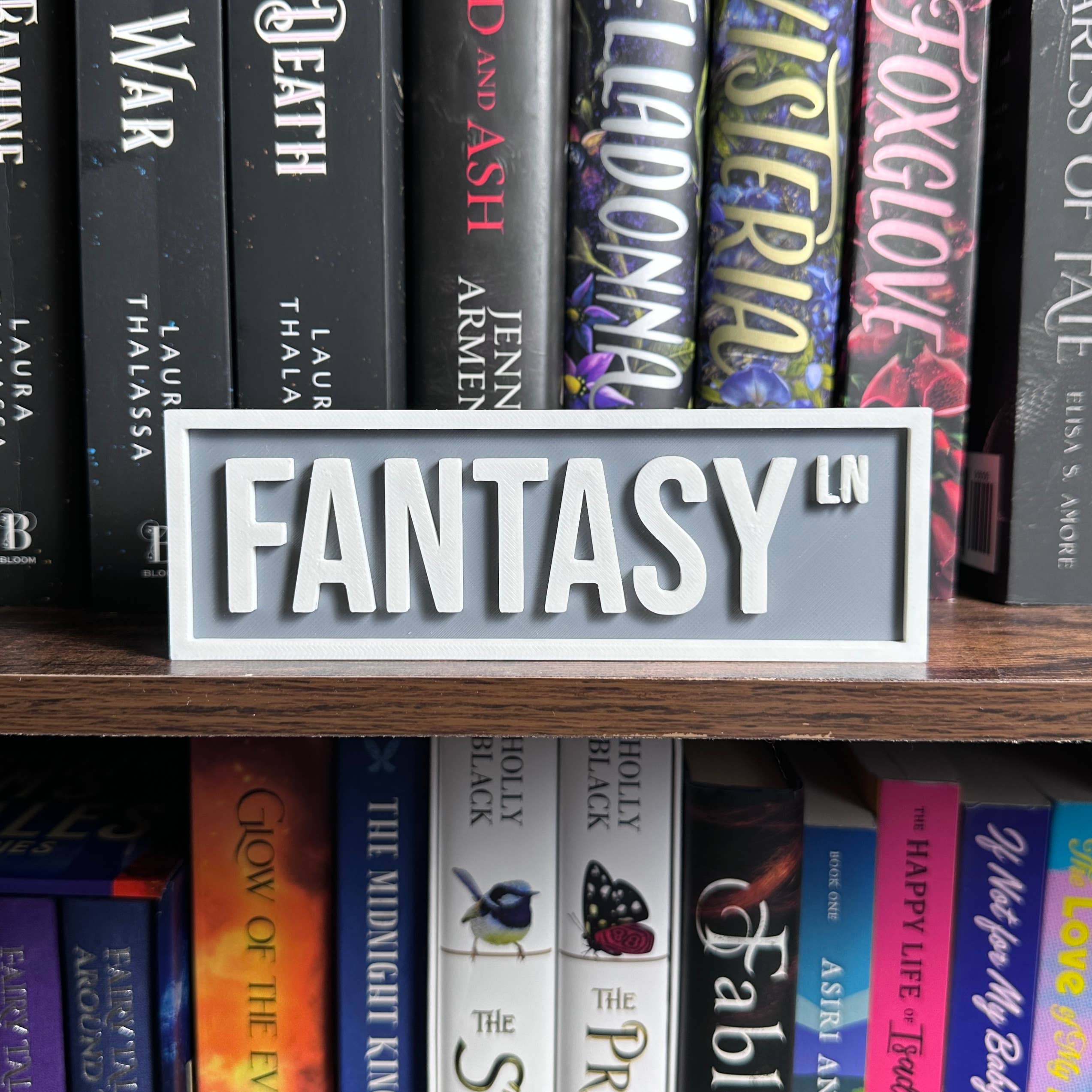 Fantasy Street Sign | Bookshelf Decor: Purple