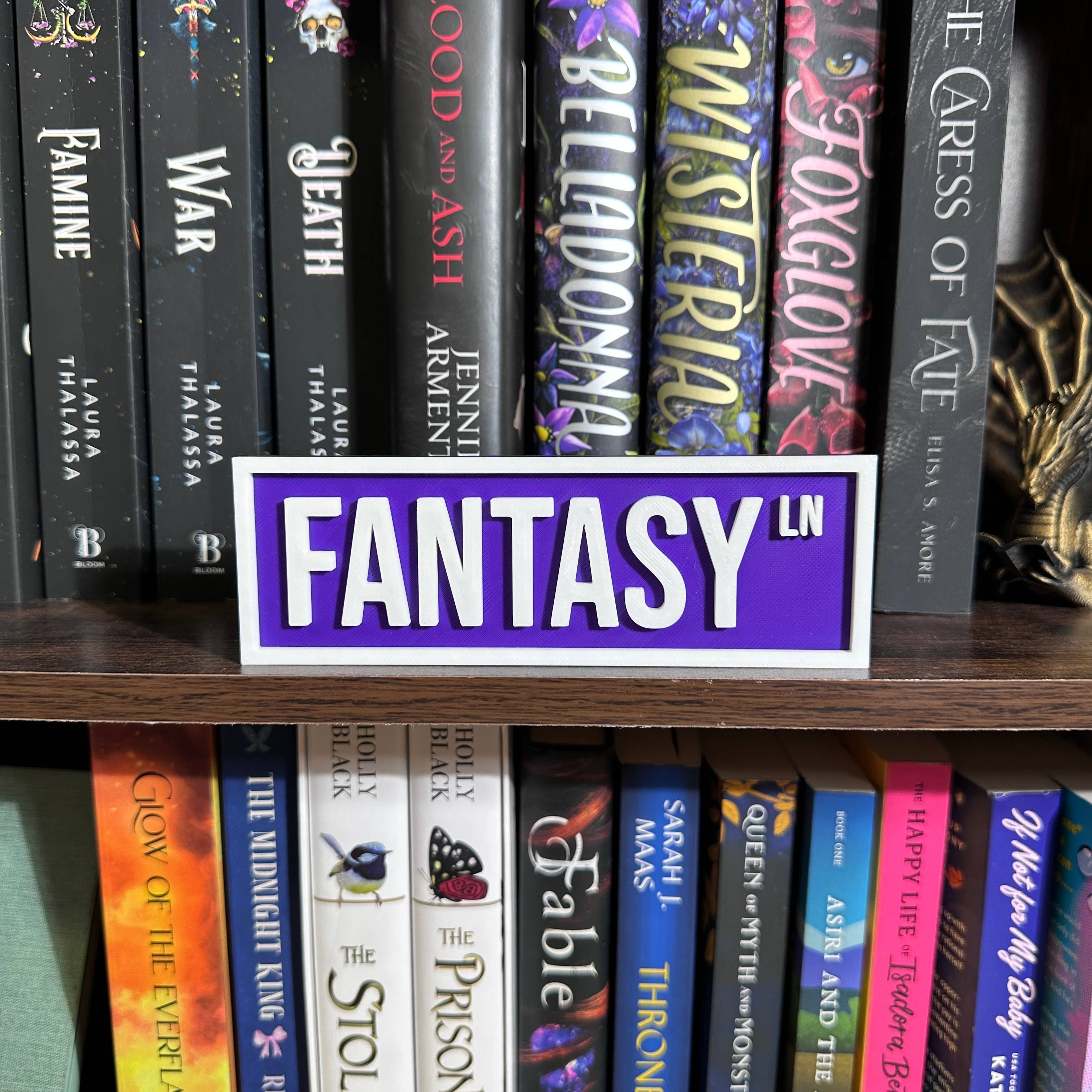 Fantasy Street Sign | Bookshelf Decor: Purple