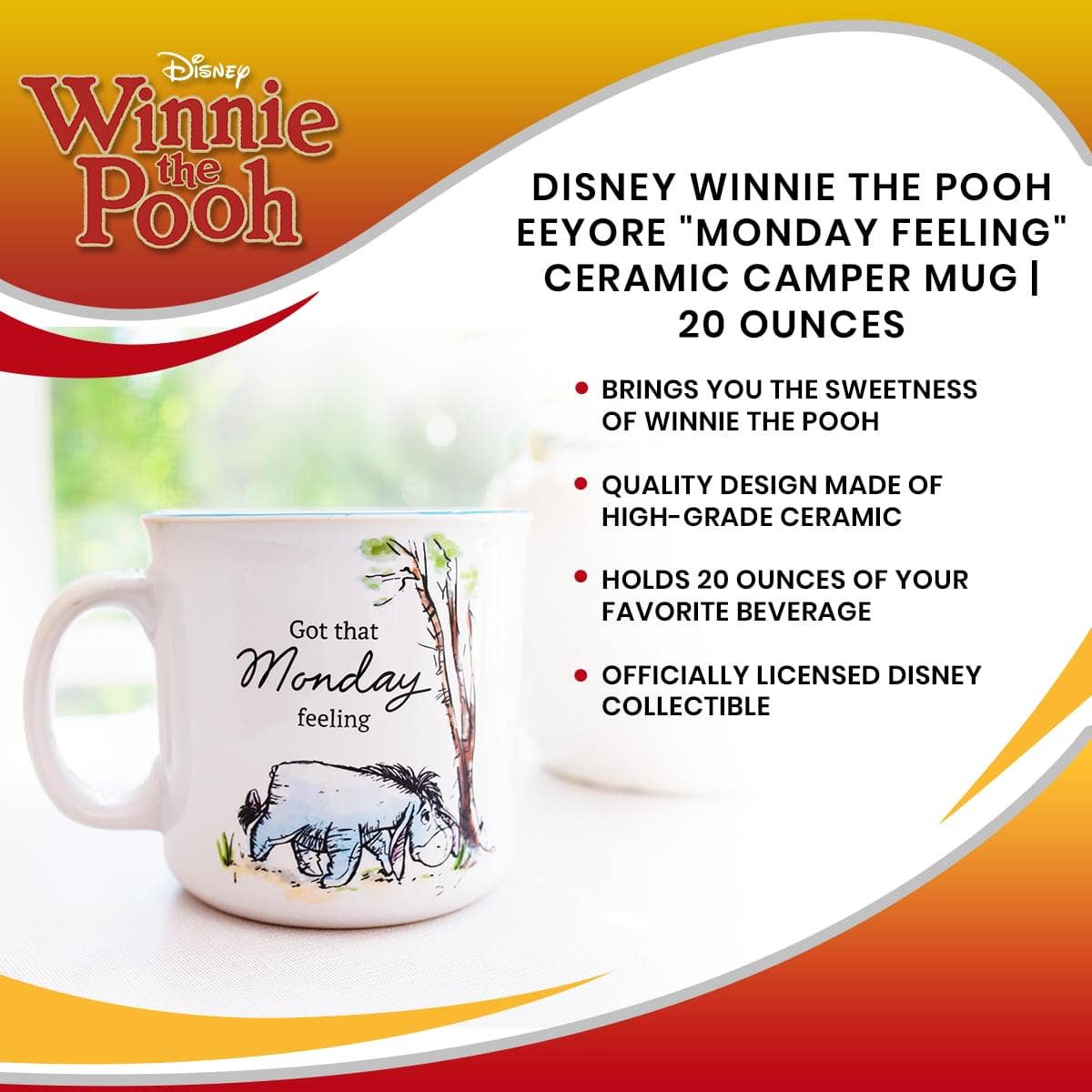 Winnie the Pooh Monday Feeling 20 Ounce Camper Mug
