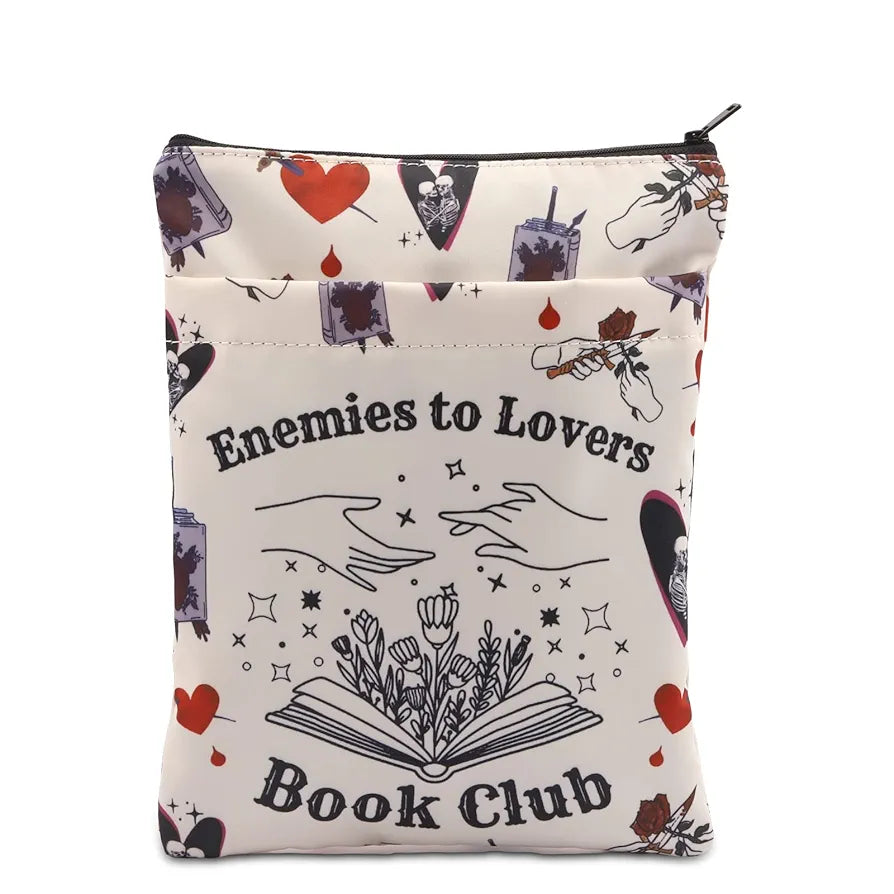 Enemies to Lovers Book Club Book Sleeve Smut Lovers Book Cover Romance Reader Gift Smut Book Club Gift Literary Gift for Bookish Bookworm Book Nerd 
