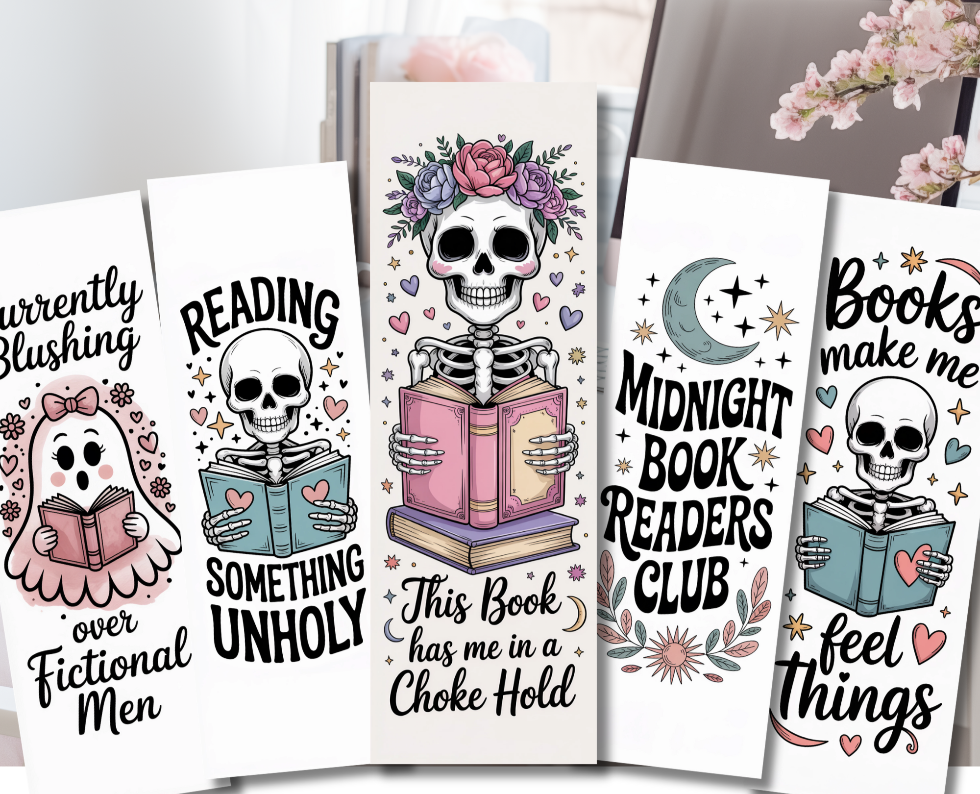 Smut Reader Bookmark Set or Individual (Copy): Currently Blushing - NO PACKAGING