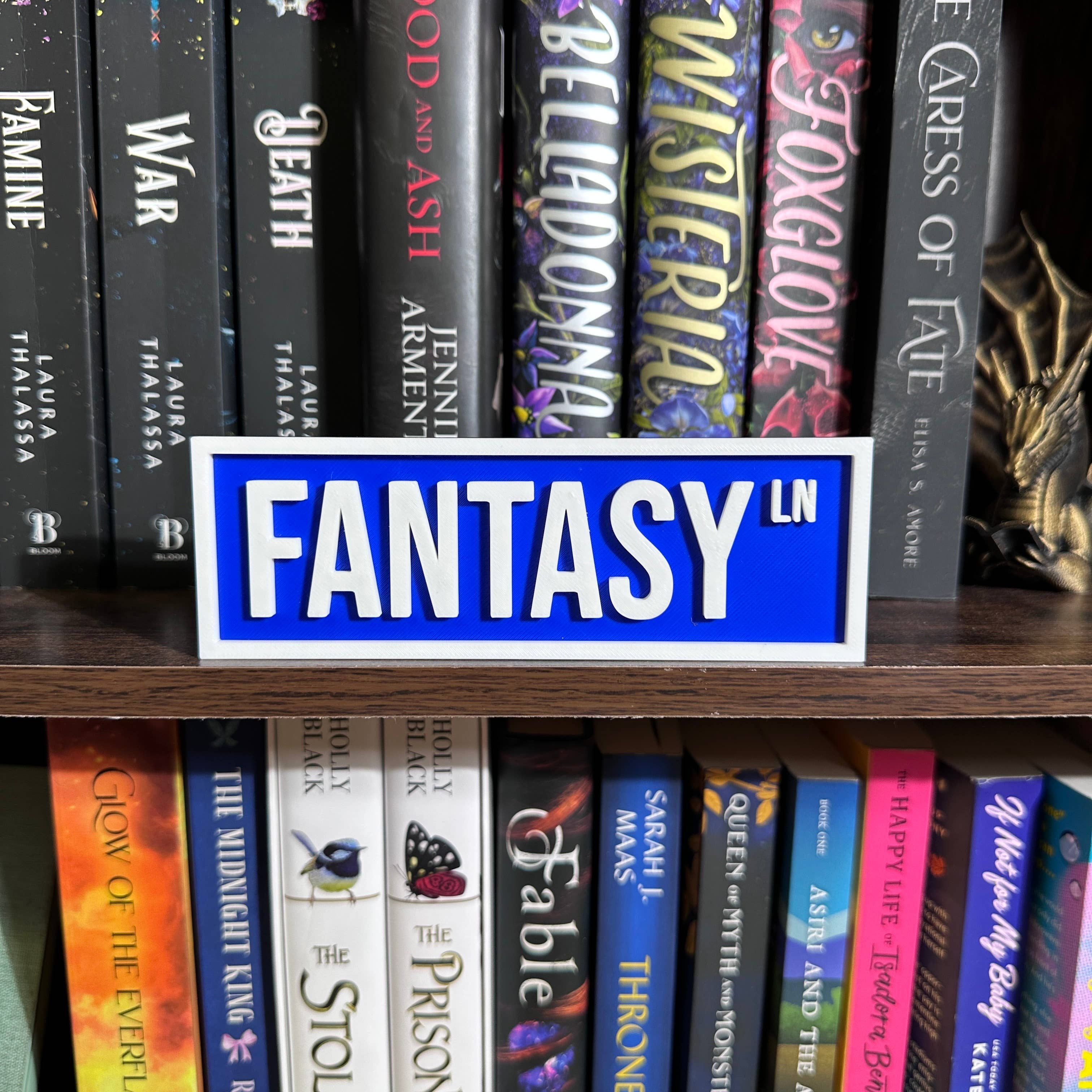 Fantasy Street Sign | Bookshelf Decor: Purple