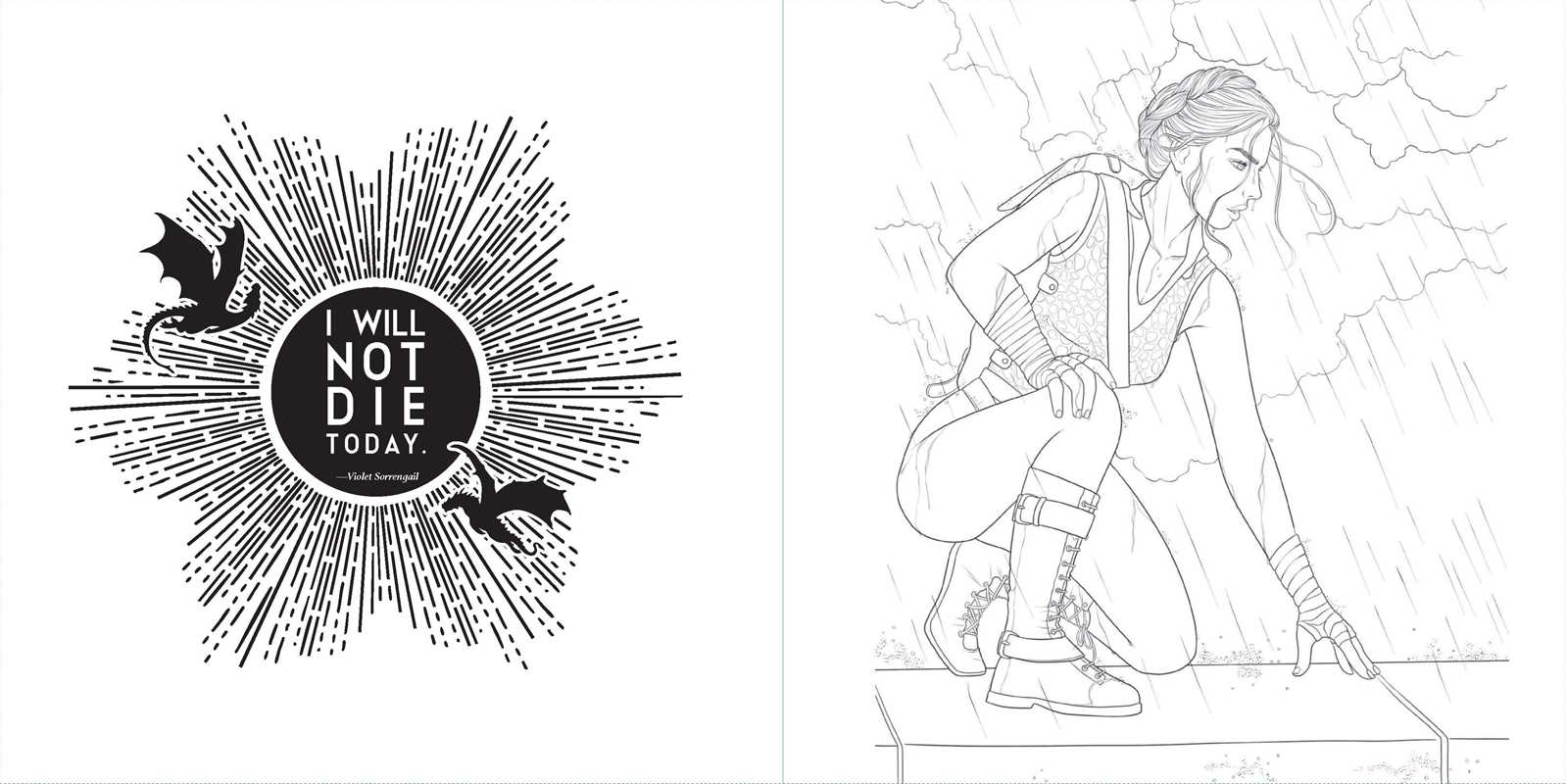 Fourth Wing: The Official Coloring Book by Entangled: Paperback; 96 pages / English
