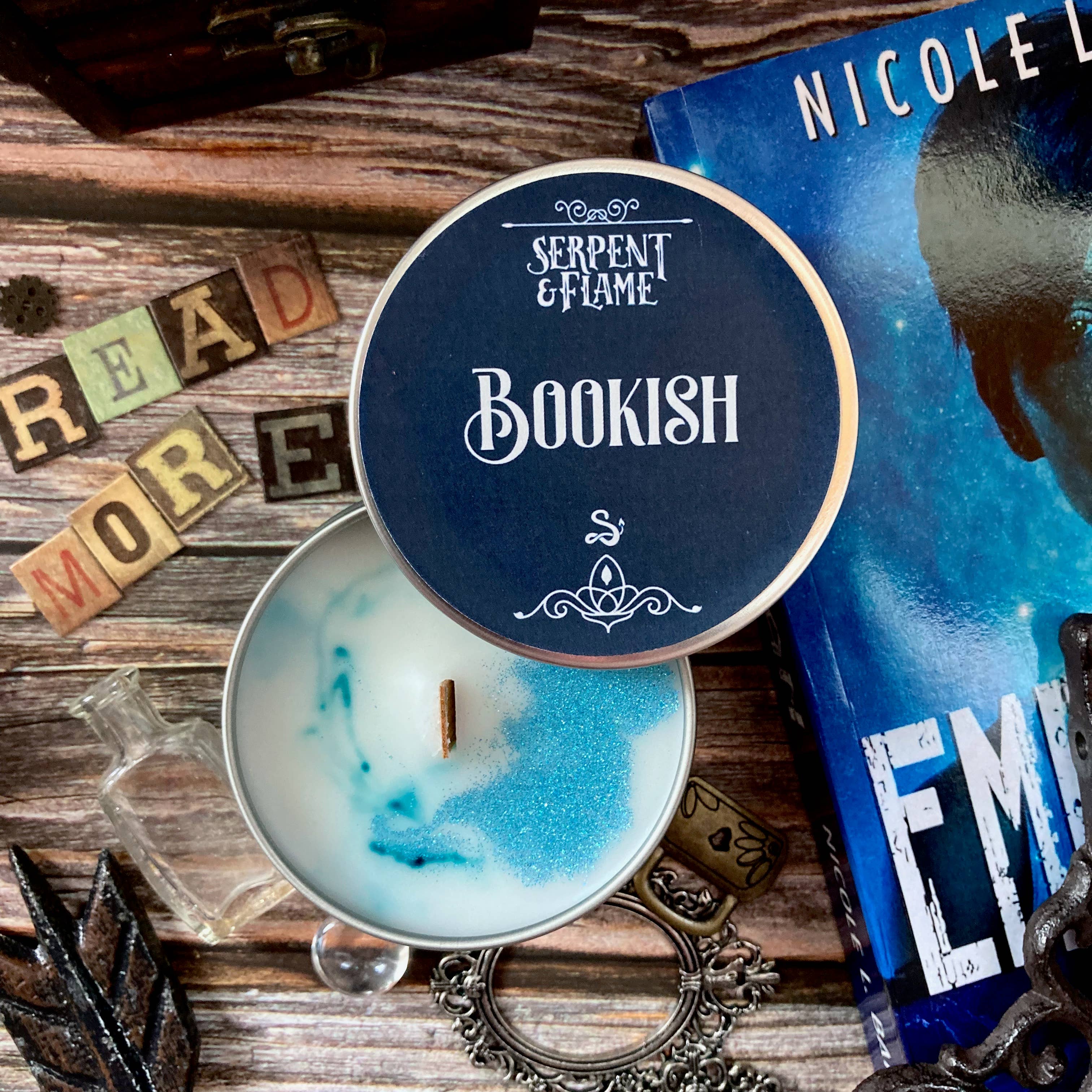 Bookish Candle, Apple Black Tea: 4oz Candle Tin