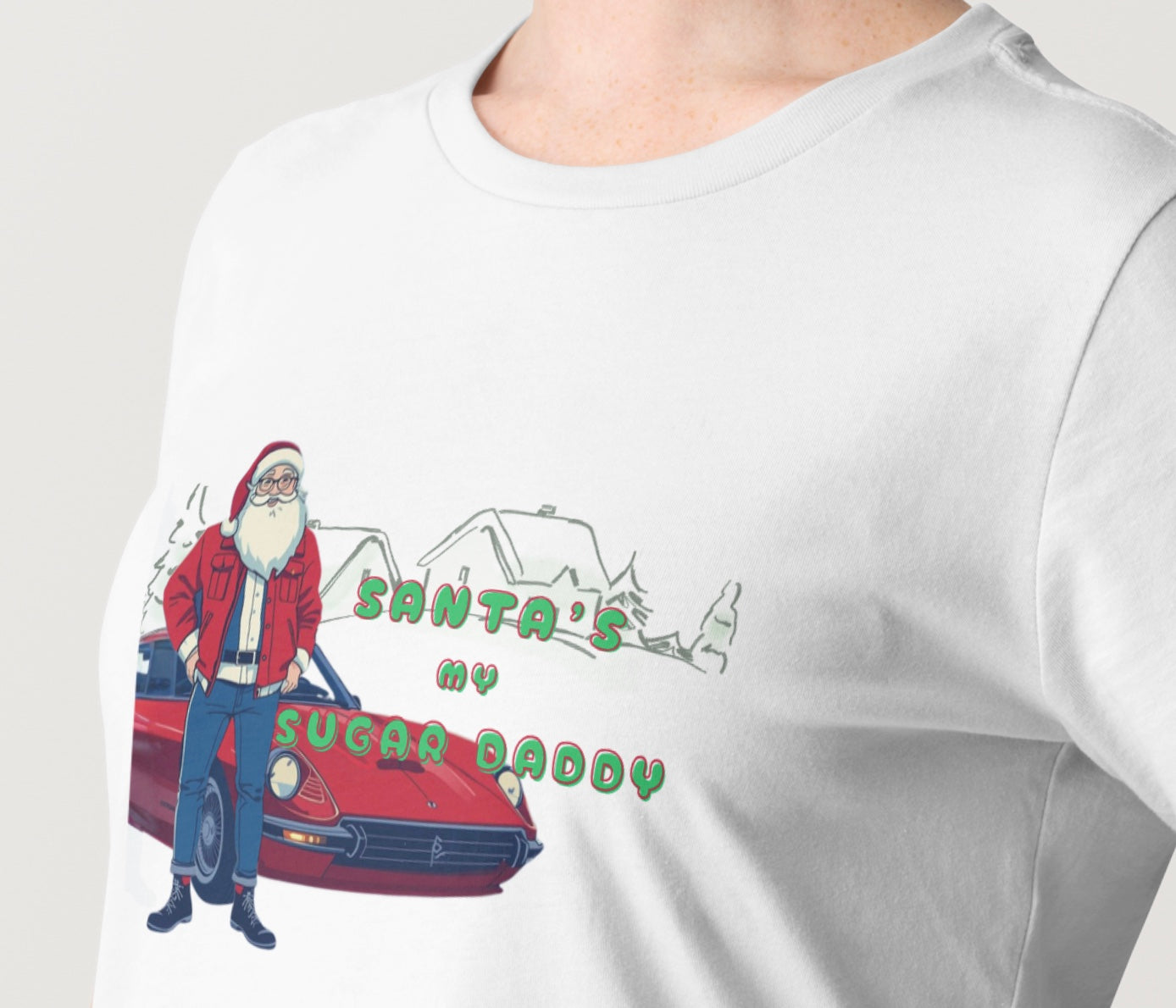 Santa’s My Sugar Daddy Christmas T-Shirt – Funny Holiday Graphic Tee