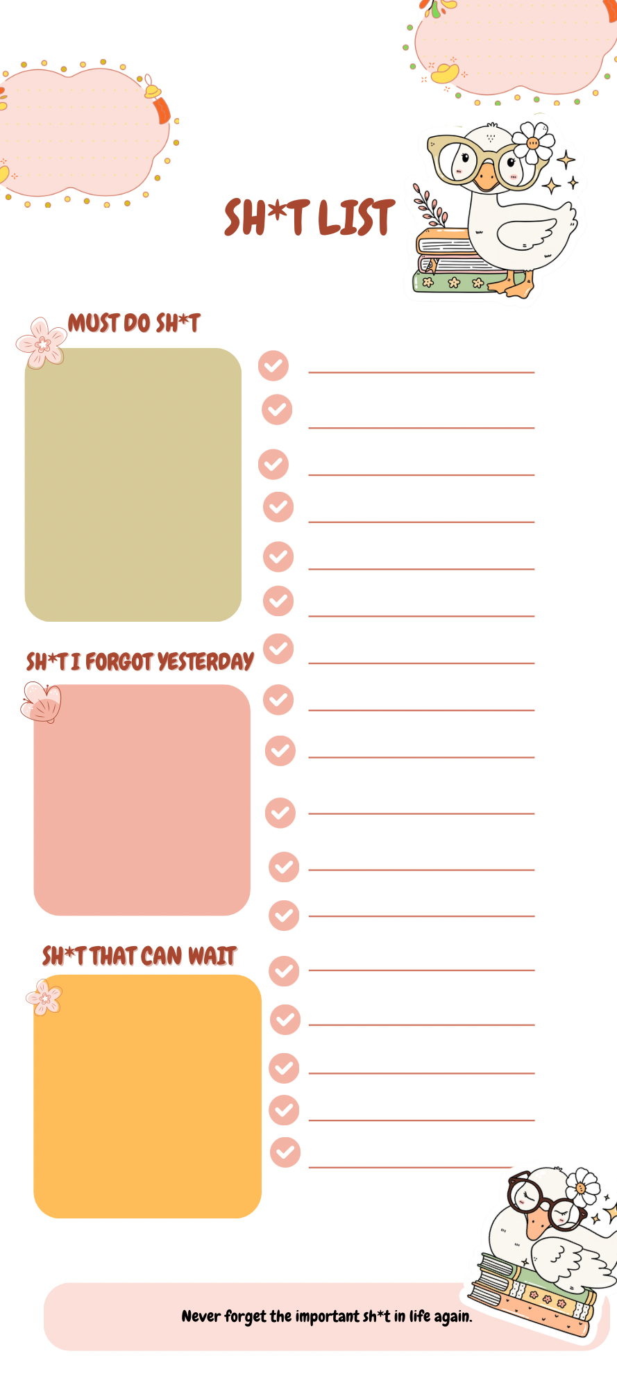 Sh*t List Notepad