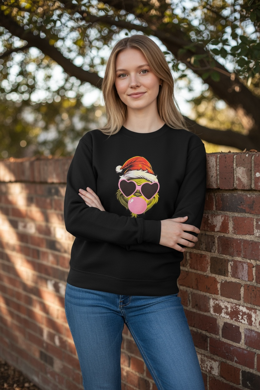 Bubble Gum Sweatshirt – Funny Holiday Graphic Pullover
