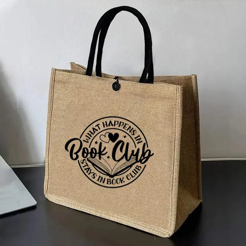 Book Club Tote Bag  "What Happens in Book Club Stays in Book Club"