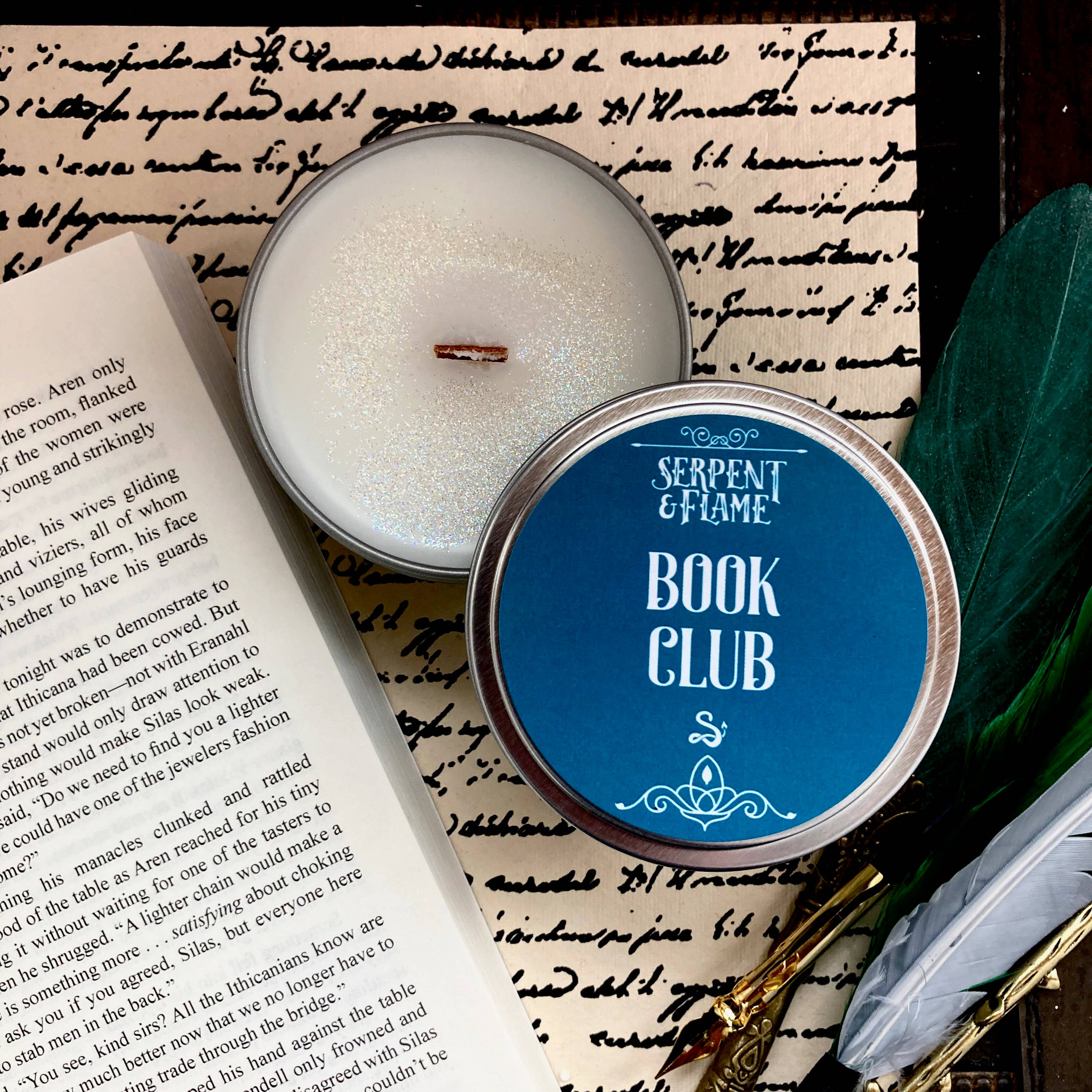 Book Club Candle, Snickerdoodle Latte: 4oz Candle Tin
