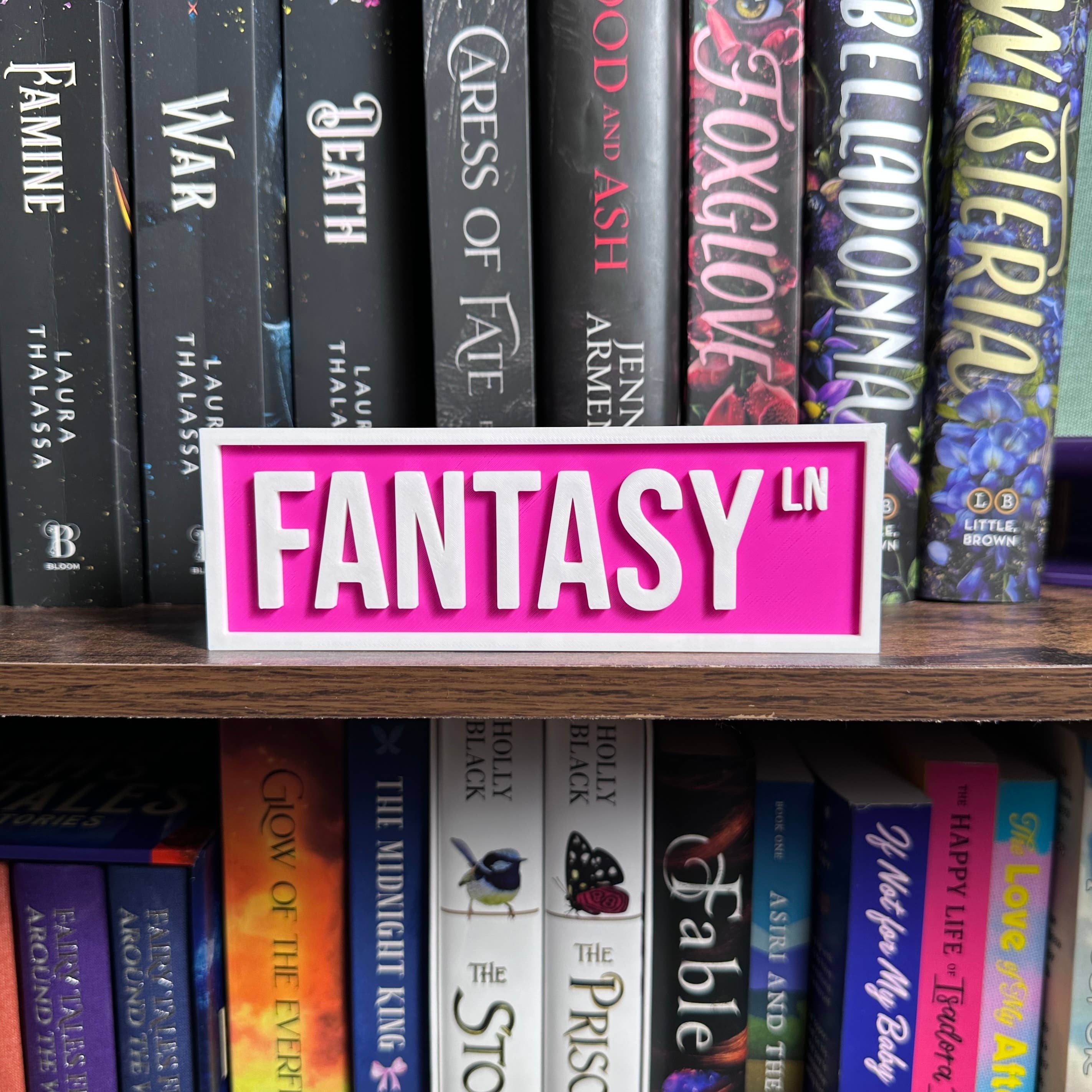 Fantasy Street Sign | Bookshelf Decor: Purple