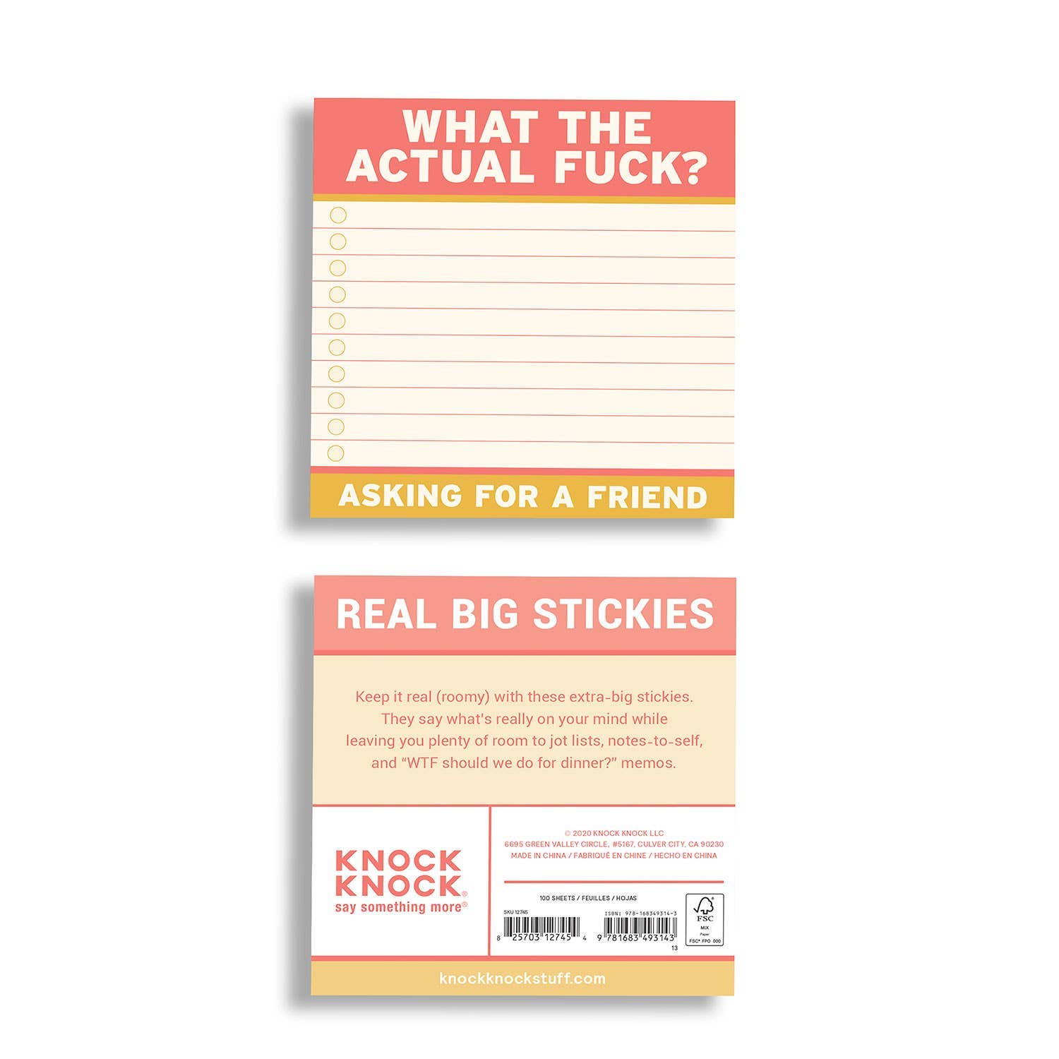 Actual Fuck Large Sticky Notes