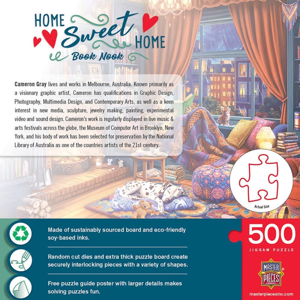 Home Sweet Home - Book Nook 500 Piece Jigsaw Puzzle