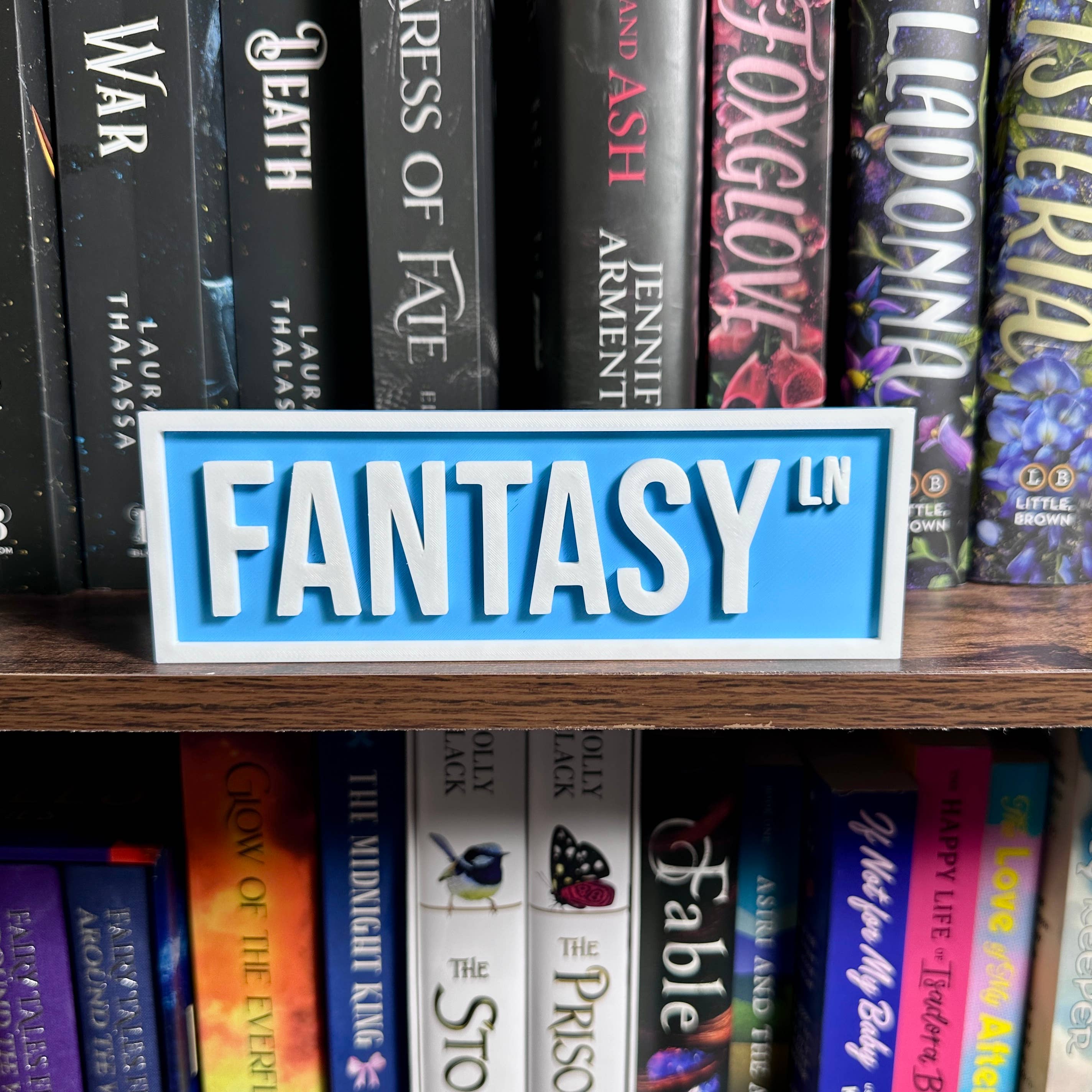 Fantasy Street Sign | Bookshelf Decor: Purple