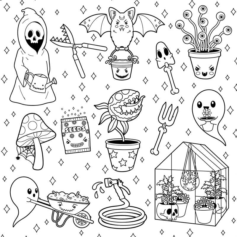 Creepy Cute Goth Coloring Book by: Paperback; 64 pages / English