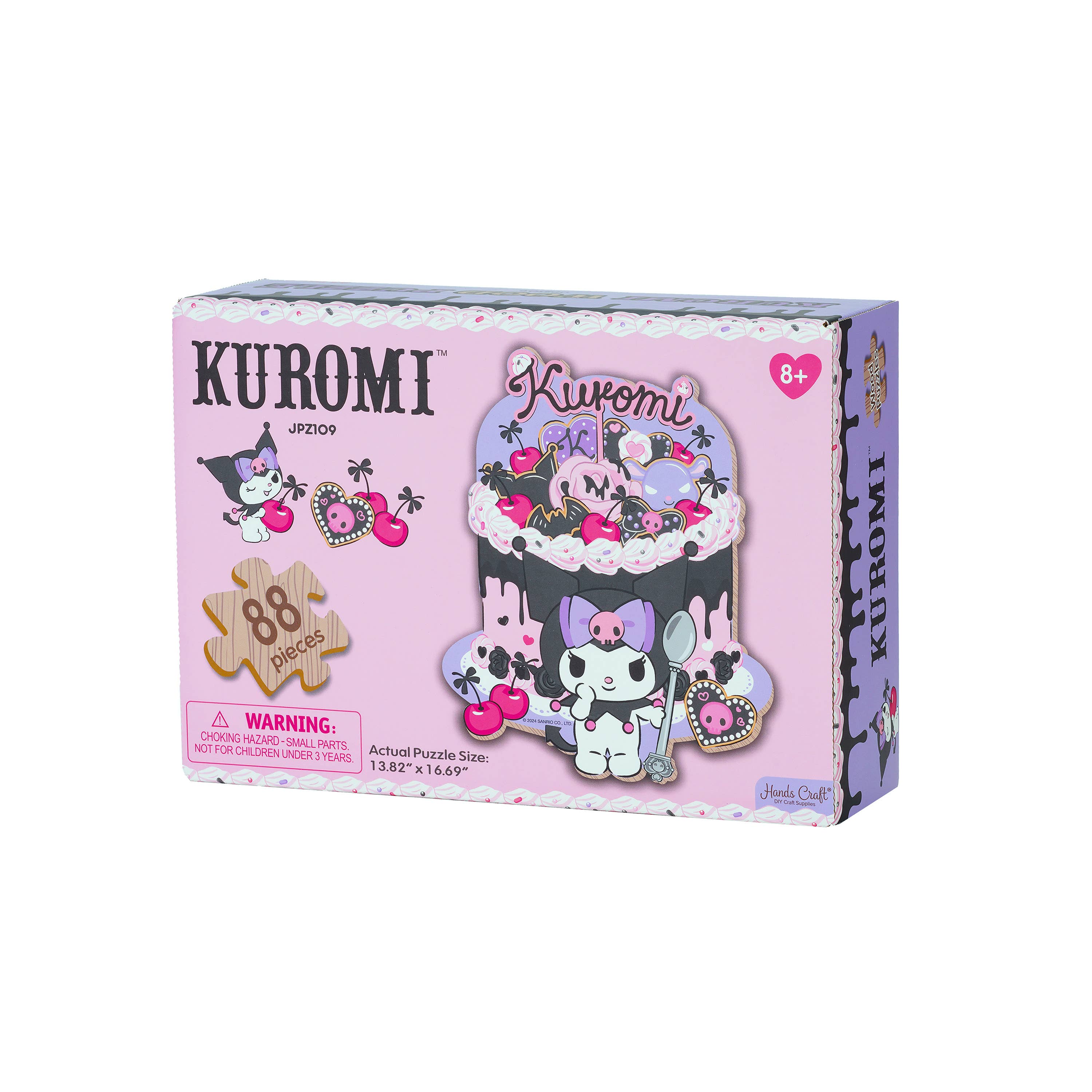 Wooden Jigsaw Puzzle: Kuromi Cherries and Cookies 88 Pieces