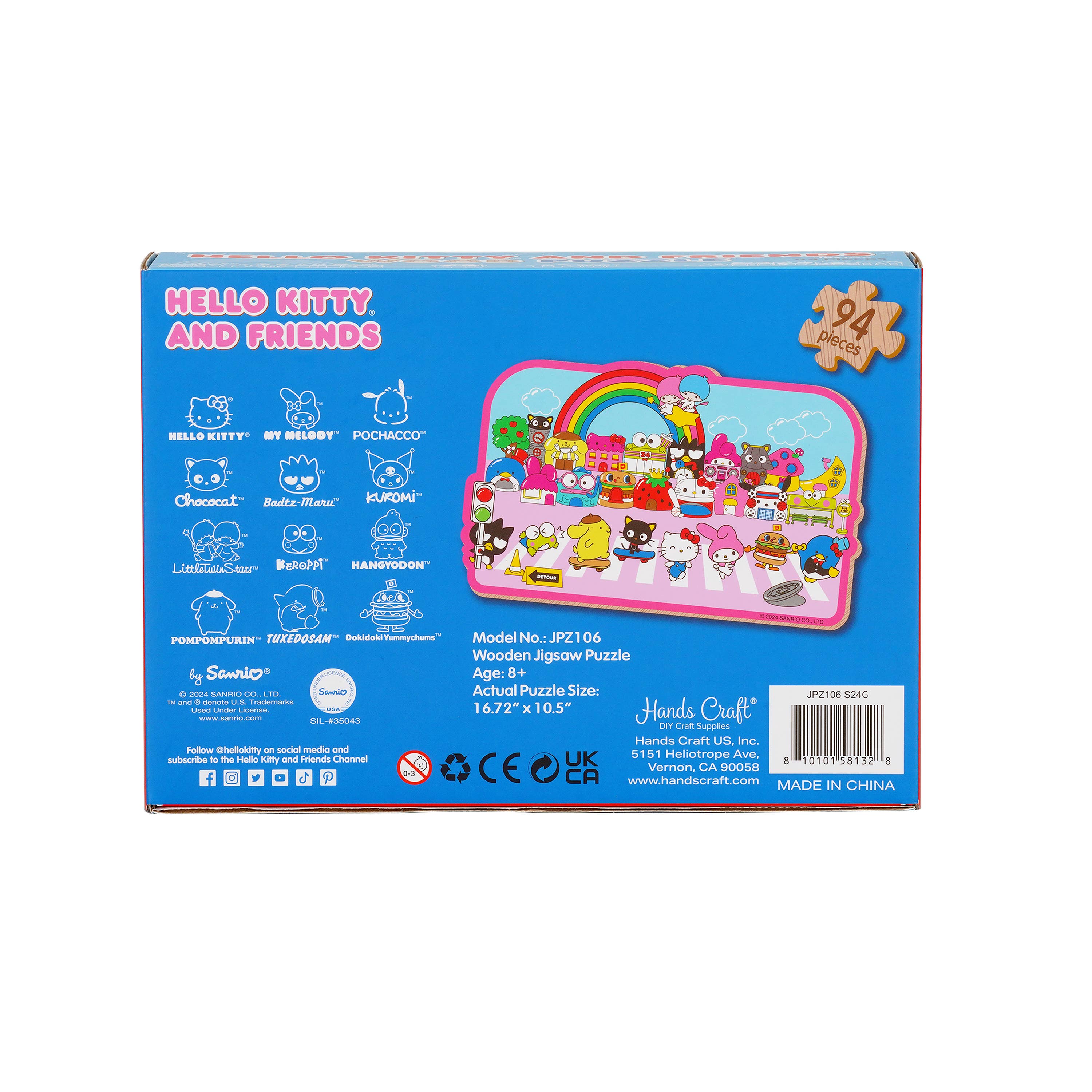 Wodden Jigsaw Puzzle: Street with Shops - 94 Pieces
