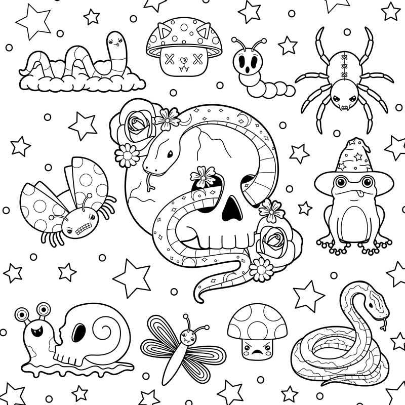 Creepy Cute Goth Coloring Book by: Paperback; 64 pages / English